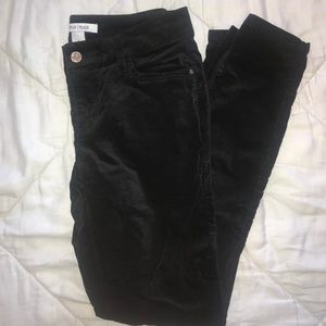 WHBM black faux suede skinny pants size 2